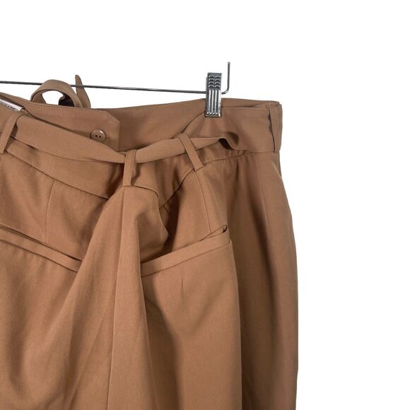Lane Bryant Perfect Drape Shorts Paperbag Tie Waist Mid Rise Khaki NWT Womens 24 - Picture 5 of 9